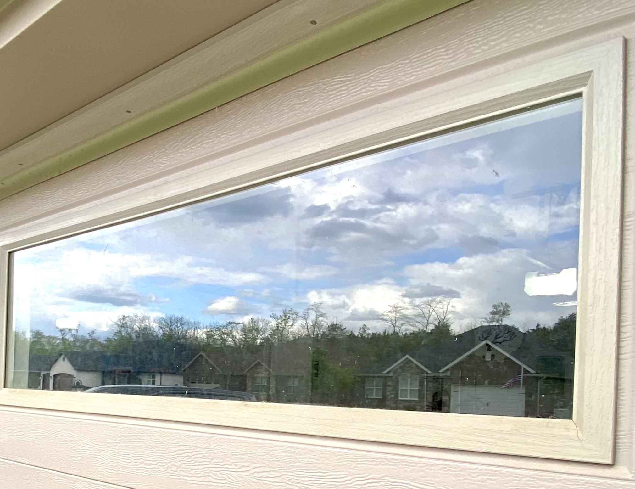 Transom window after cleaning