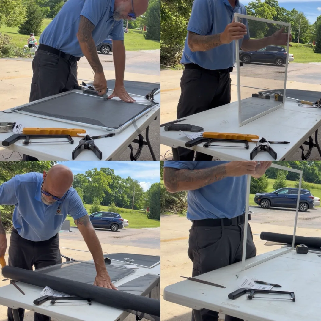 On-site window screen rebuilding and repair in Miamisburg, Ohio